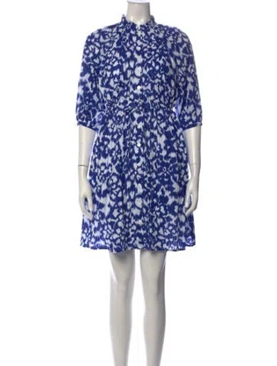 Pre-owned Banjanan Printed Mini Dress In Blue