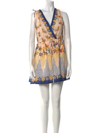 Pre-owned Banjanan Printed Mini Dress In Neutral