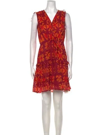 Pre-owned Banjanan Printed Mini Dress In Orange