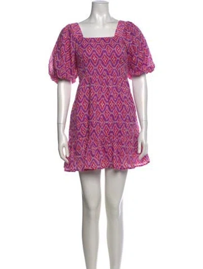 Pre-owned Banjanan Printed Mini Dress In Pink