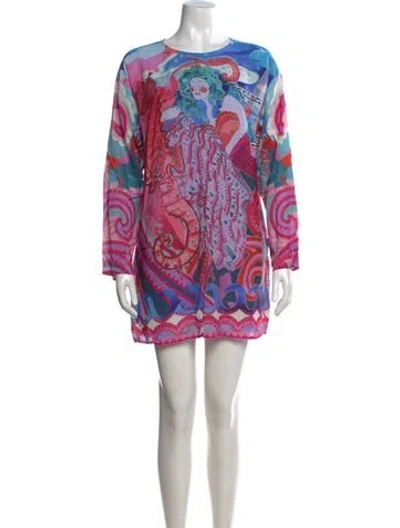 Pre-owned Banjanan Printed Mini Dress In Pink