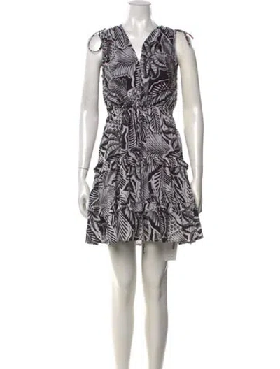 Pre-owned Banjanan Printed Mini Dress W/ Tags In White