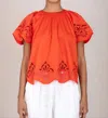 Banjanan Rada Crewneck Top In Sunset In Orange