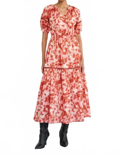 Banjanan Selma Midi Dress In Amur Honey In Orange