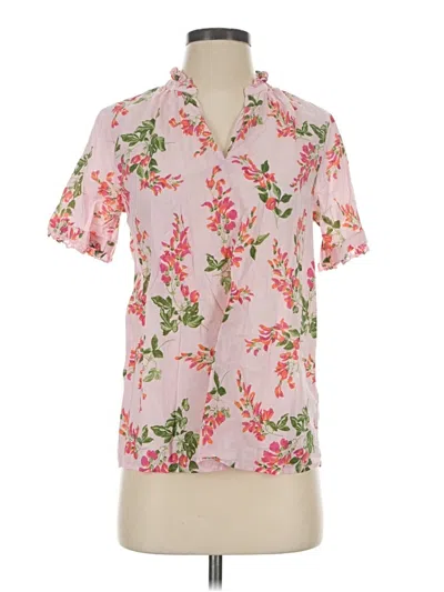 Pre-owned Banjanan Short Sleeve Blouse In Pink