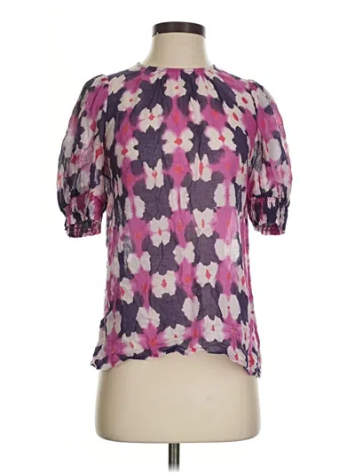 Pre-owned Banjanan Short Sleeve Blouse In Purple
