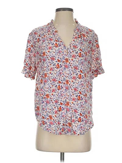 Pre-owned Banjanan Short Sleeve Blouse In White