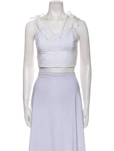 Pre-owned Banjanan Short Sleeve Button-up Top In White