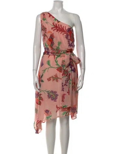 Pre-owned Banjanan Silk Midi Length Dress In Pink