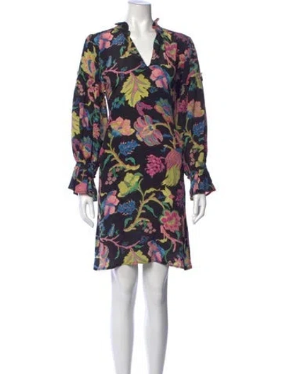 Pre-owned Banjanan Silk Mini Dress In Black