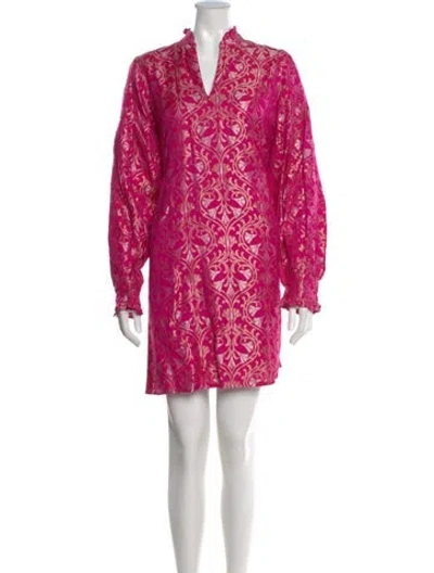 Pre-owned Banjanan Silk Mini Dress In Pink