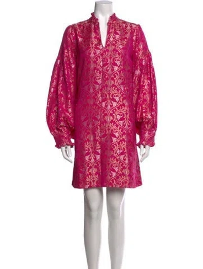 Pre-owned Banjanan Silk Mini Dress In Pink