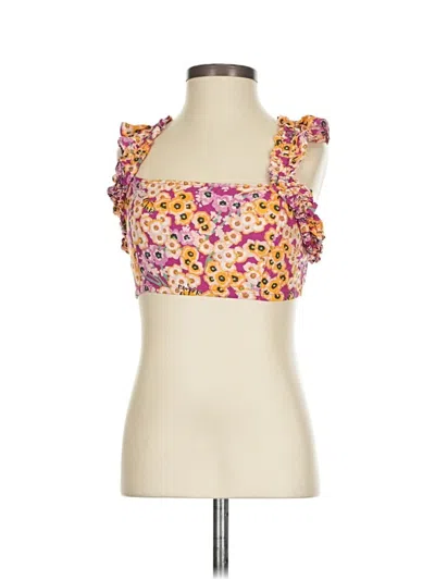 Pre-owned Banjanan Sleeveless Top Pink Halter Neckline Tops