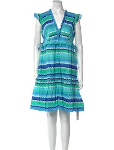 Pre-owned Banjanan Striped Knee-length Dress In Blue