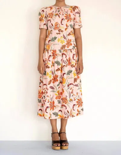 Banjanan Valeria Dress In Lotus In Pink