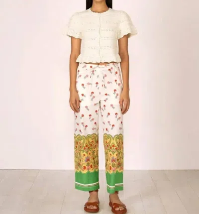 Banjanan Women's Ivan Pant In Paisley Ming In White