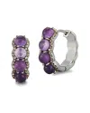 Banji Jewelry Silver 3.22 Ct. Tw. Diamond & Amethyst Earrings