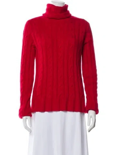 Pre-owned Banjo & Matilda Cashmere Turtleneck Sweater In Red