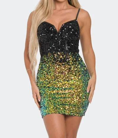 Banjul Get The Party Started Dress In Black In Multi