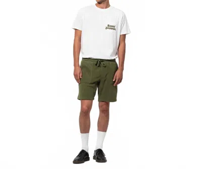 Banks Journal Big Bear Polar Fleece Elastic Walkshort In Dark Olive