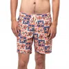 Banks Journal Candy Elastic Boardshort In Rose Tan In Multi