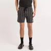 BANKS JOURNAL PATHWAY STRIPE ELASTIC WALKSHORT IN BLACK