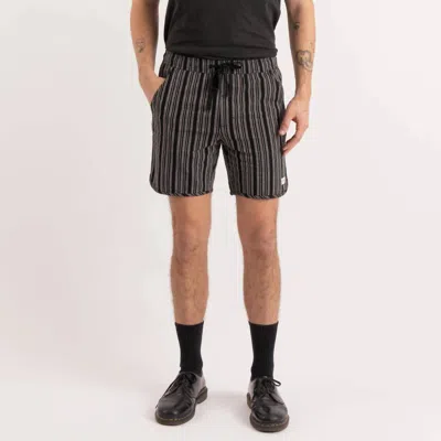 Banks Journal Pathway Stripe Elastic Walkshort In Black In Grey