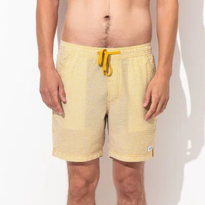 Banks Journal Tallows Elastic Boardshort In Dark Mustard