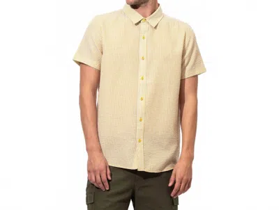 Banks Journal Tallows Short Sleeve Shirt In Dark Mustard