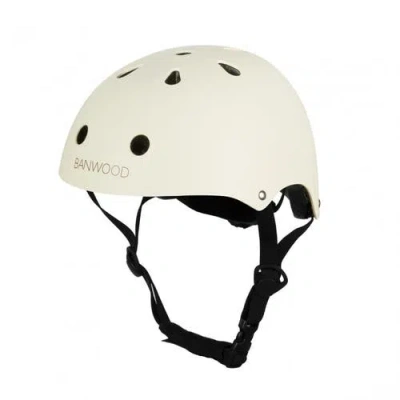 Banwood Helmet Black Helmet  Abs Kids Helmet In Cream