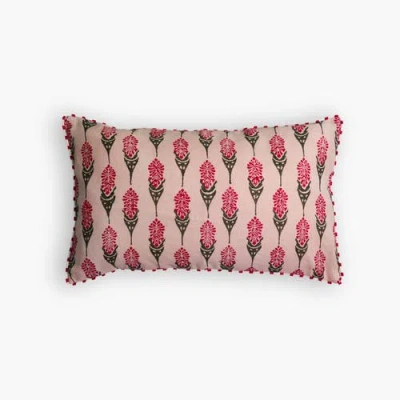 Banyan & Birch Bahaar Lumbar Throw Pillow Cover In Pink