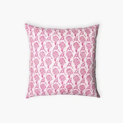 Banyan & Birch Nikhar Pure Linen Throw Pillow Cover In Pink