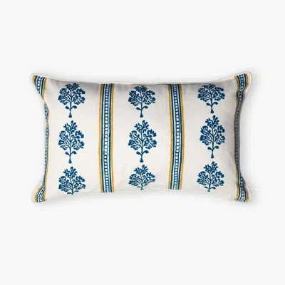 Banyan & Birch Sara Lumbar Throw Pillow Cover In Blue