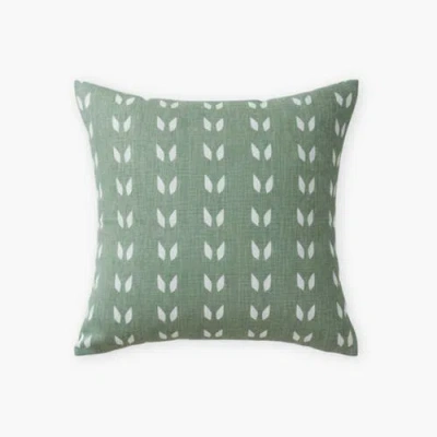 Banyan & Birch Terra Pure Linen Throw Pillow Cover In Green