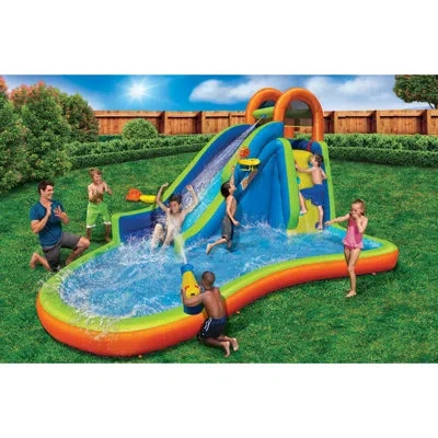 Banzai 114' X '175 Bounce House With Water Slide And Air Blower In Multicolor