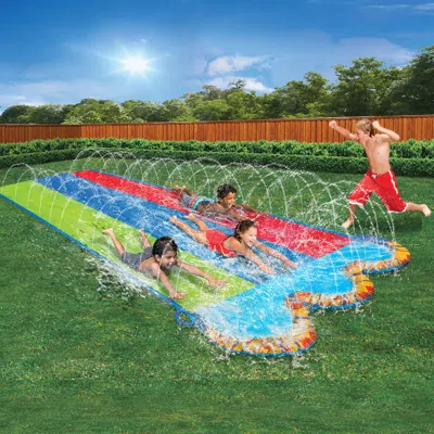 Banzai Kids Triple Racer Water Slide 16 Feet Long In Multi
