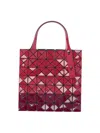 Bao Bao Issey Miyake Geometric Tote Bag Top Handles In Burgundy