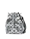 Bao Bao Issey Miyake Bao Bao Geometric-pattern Drawstring Bucket Bag In Silver