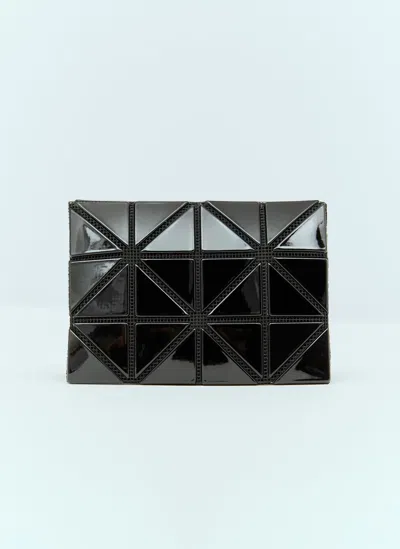 Bao Bao Issey Miyake High-shine Faux-leather Geometric-design Cardholder In Black