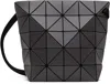 Bao Bao Issey Miyake Gray Blocky Shoulder Bag In Black