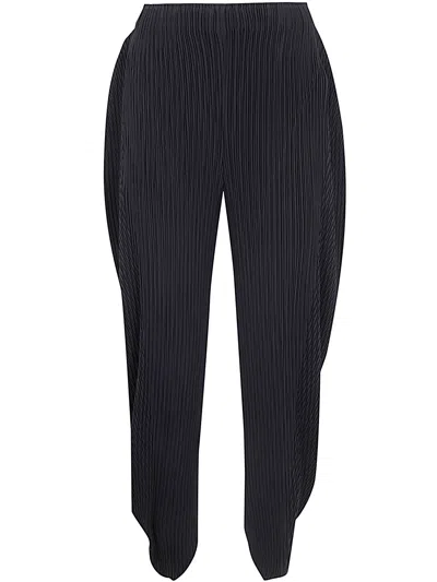 Bao Bao Issey Miyake Elegant Leaf Pleats Pants For Women In Black