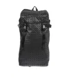 Bao Bao Issey Miyake Geometric Pattern Leather Backpack With Structured Silhouette In Black