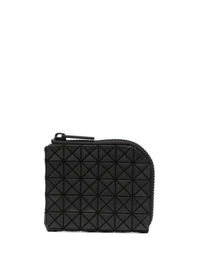 Bao Bao Issey Miyake Geometric-design Cotton Wallet In Black