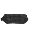 Bao Bao Issey Miyake Geometric Design Leather Shoulder Bag With Textured Surface In Black