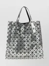 Bao Bao Issey Miyake Geometric Design Tote Bag With Dual Handles In Silver