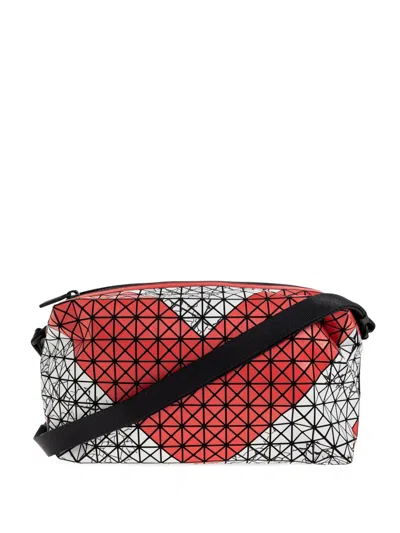 Bao Bao Issey Miyake Geometric Heart-print Shoulder Bag In Red