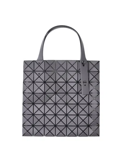 Bao Bao Issey Miyake Geometric Panel Tote Bag In Glossy Pvc With Adjustable Handles In Grey