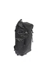 Bao Bao Issey Miyake Geometric Pattern Leather Backpack With Structured Silhouette In Black
