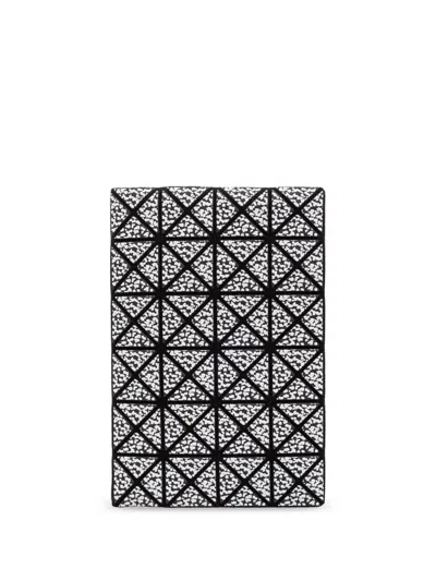 Bao Bao Issey Miyake Geometric-pattern Cotton Card Case In Black