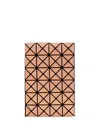 Bao Bao Issey Miyake Geometric-pattern Cotton Card Case In Orange